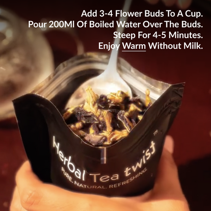 Pack of 2 Herbal Flower Teas | Hibiscus Tea & Blue Pea Tea | 120 Servings