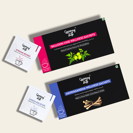 Pack of 2 Wellness Sachets (Ashwagandha & Balloon Vine)