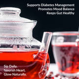 Premium Hibiscus Tea (Whole Buds, 60 Servings) | Diabetic Care | Healthy Gut