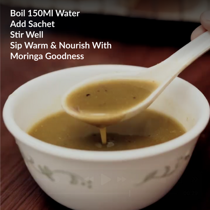 Moringa Soup (5 Sachets, Serves 10) | Protein Drink | Iron Rich | Real Moringa & Veggies