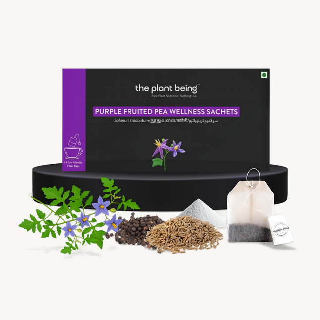 Purple Nightshade Wellness Sachets (14-Day Pack) | Lung Care | Cold & Cough Relief | Thoothuvalai Keerai