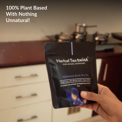 Pack of 2 Herbal Flower Teas | Hibiscus Tea & Blue Pea Tea | 120 Servings