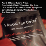 Premium Hibiscus Tea (Whole Buds, 60 Servings) | Diabetic Care | Healthy Gut