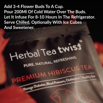 Premium Hibiscus Tea (Whole Buds, 60 Servings) | Diabetic Care | Healthy Gut