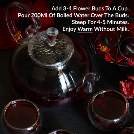 Premium Hibiscus Tea (Whole Buds, 60 Servings) | Diabetic Care | Healthy Gut