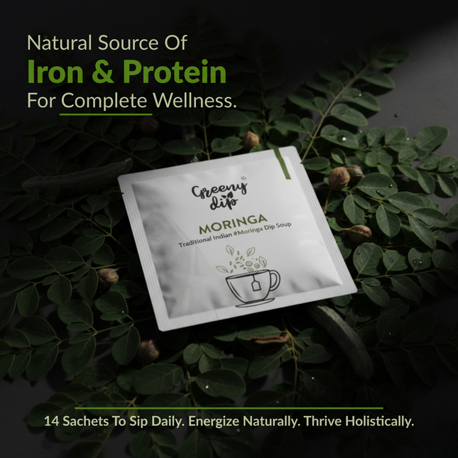 Moringa Wellness Sachets (14-Day Pack) | Natural Source of Iron & Protein | Daily Healthy Drink